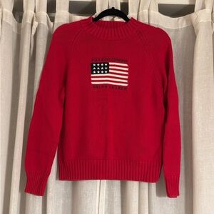 Ralph Lauren Red Knit with Flag Patch